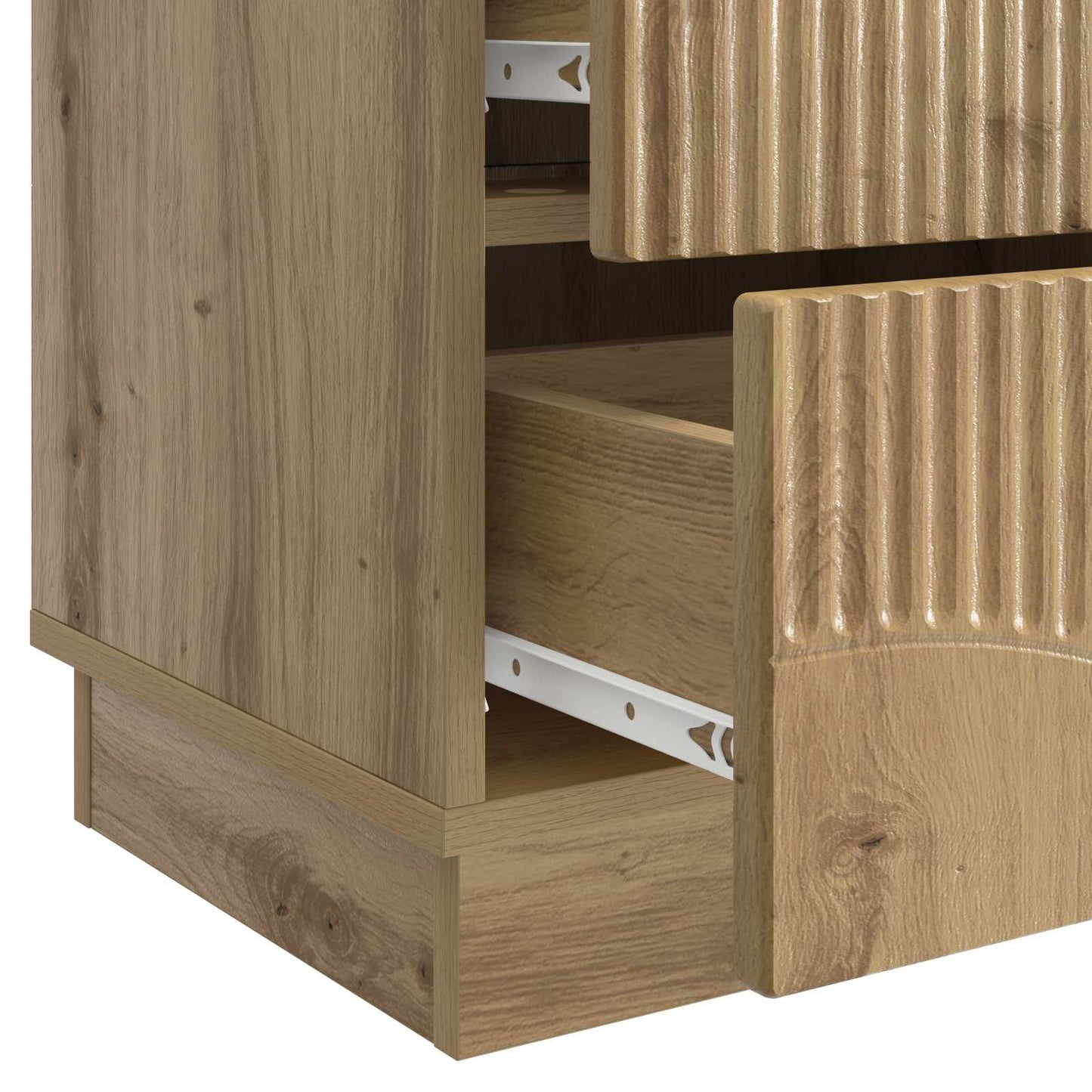 Nattbordskap med skuff 2 pcs Artisan eik 43 x 34,5 x 44,5 cm