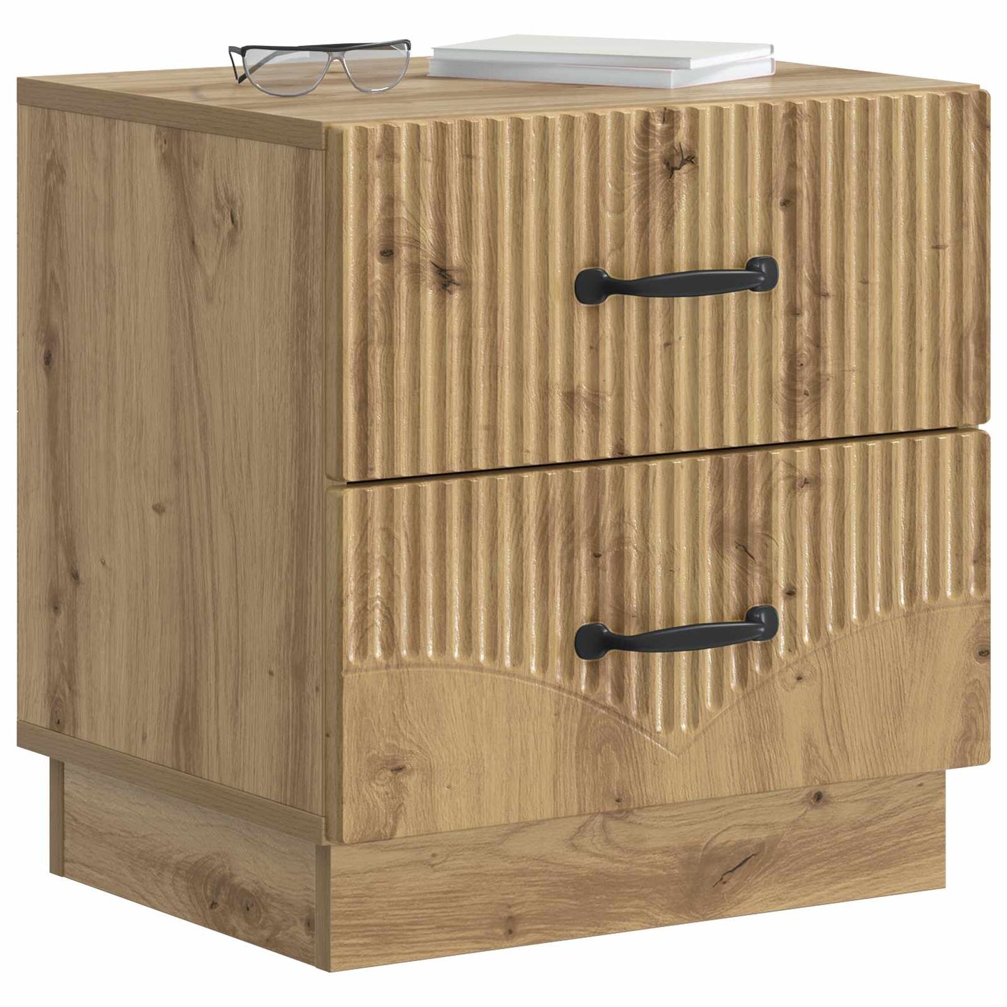 Nattbordskap med skuff 2 pcs Artisan eik 43 x 34,5 x 44,5 cm