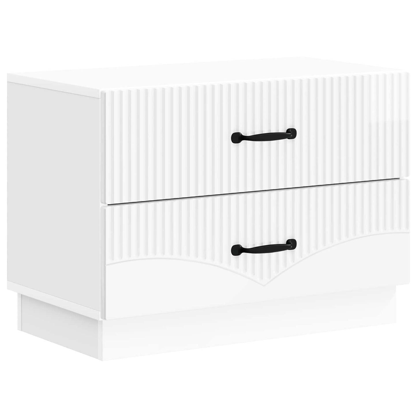 Nattbordskap Høgglans hvit 62 x 34,5 x 44,5 cm Konstruert tre