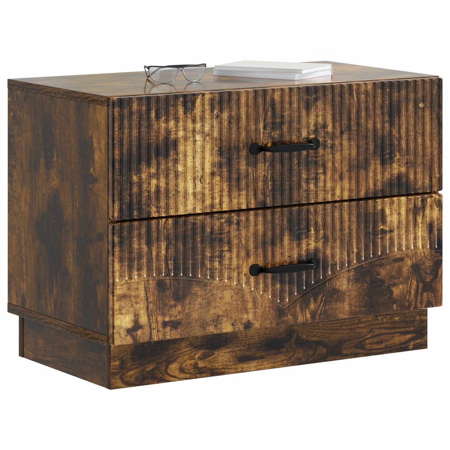 Nattbordskap Røkt Eik 62 x 34,5 x 44,5 cm Konstruert tre