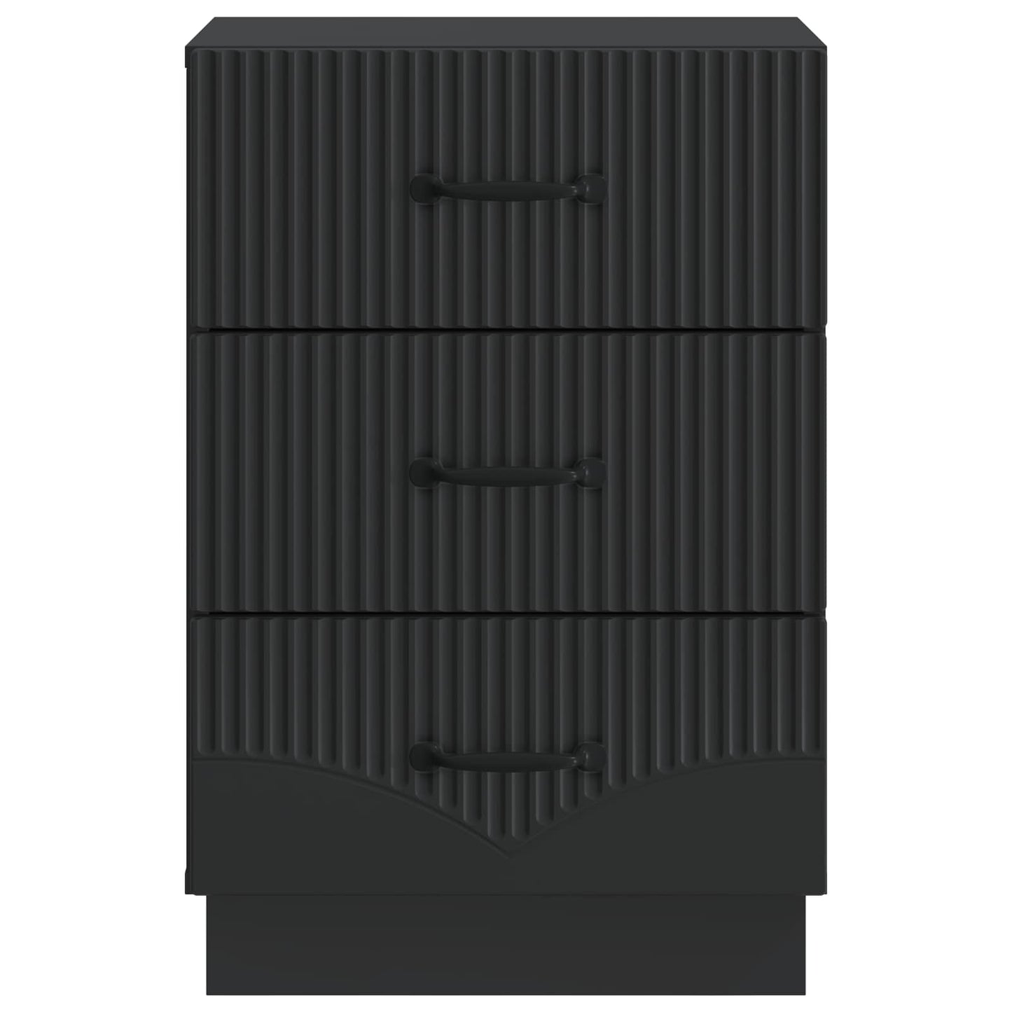 Nattbordskap med skuff Svart 43 x 41 x 63,5 cm Konstruert tre