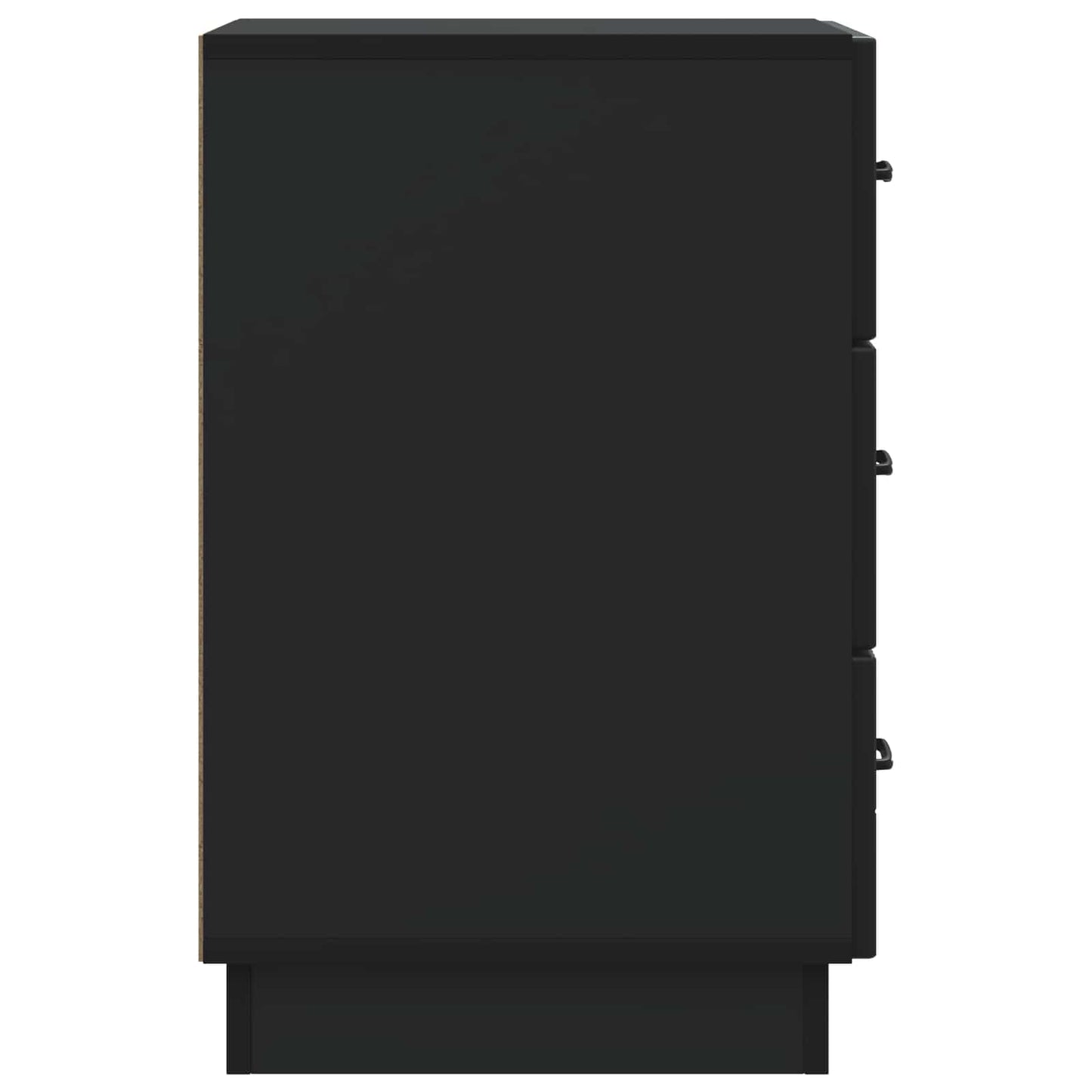 Nattbordskap med skuff Svart 43 x 41 x 63,5 cm Konstruert tre