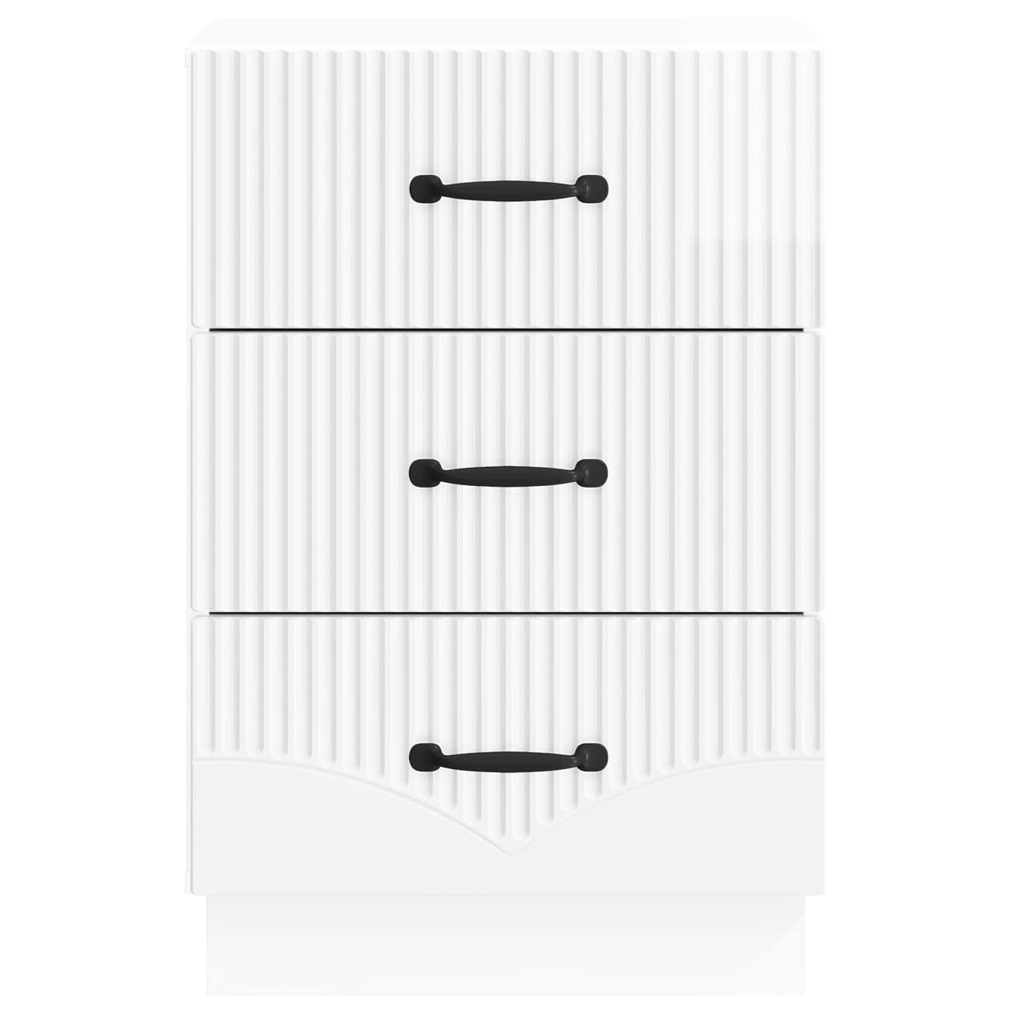 Nattbordskap Høgglans hvit 43 x 41 x 63,5 cm Konstruert tre