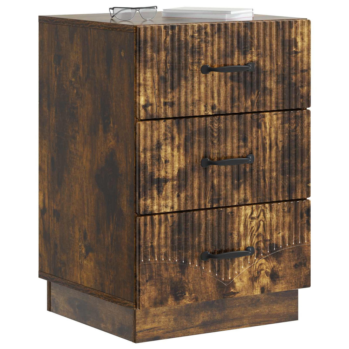 Nattbordskap Røkt Eik 43 x 41 x 63,5 cm Konstruert tre