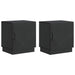 Nattbord 2 pcs Svart 43 x 34,5 x 47 cm Konstruert tre
