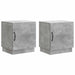Nattbord 2 pcs Betonggrå 43 x 34,5 x 47 cm Konstruert tre