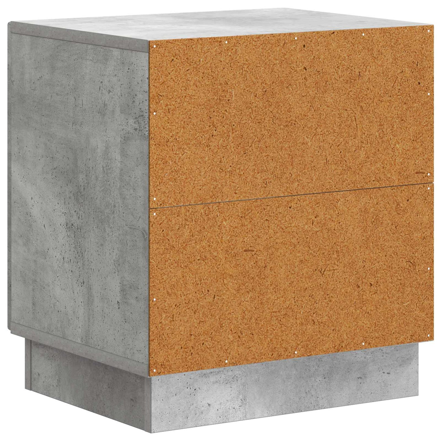 Nattbord 2 pcs Betonggrå 43 x 34,5 x 47 cm Konstruert tre