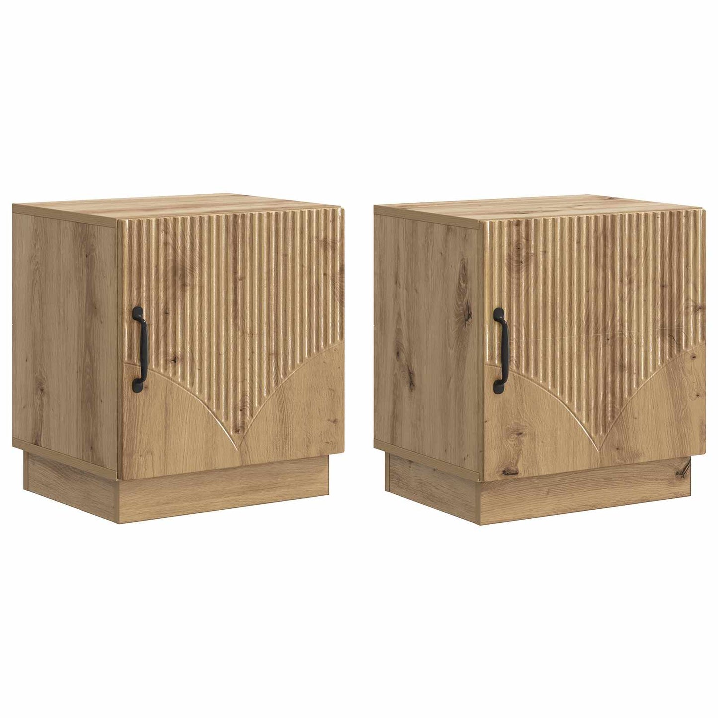 Nattbord 2 pcs Artisan eik 43 x 34,5 x 47 cm Konstruert tre