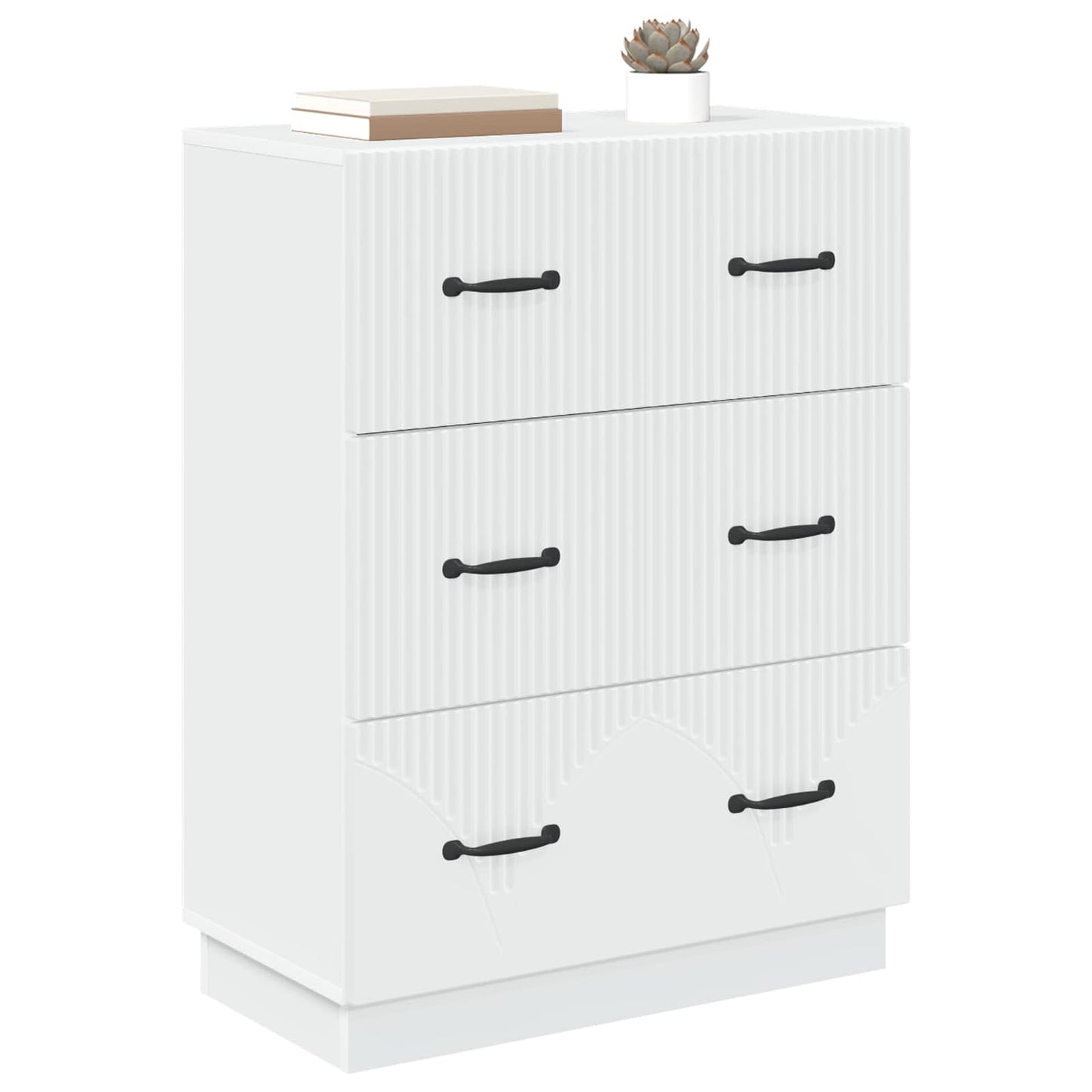 Skuffeskap Hvit 66 x 34,5 x 87 cm Konstruert tre