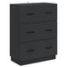 Skuffeskap Svart 66 x 34,5 x 87 cm Konstruert tre
