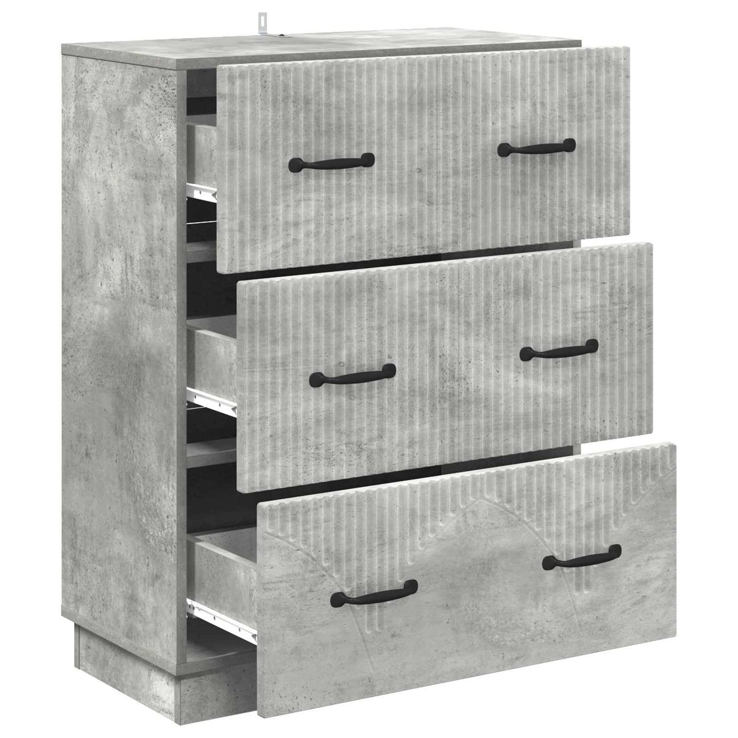 Skuffeskap Betonggrå 66 x 34,5 x 87 cm Konstruert tre
