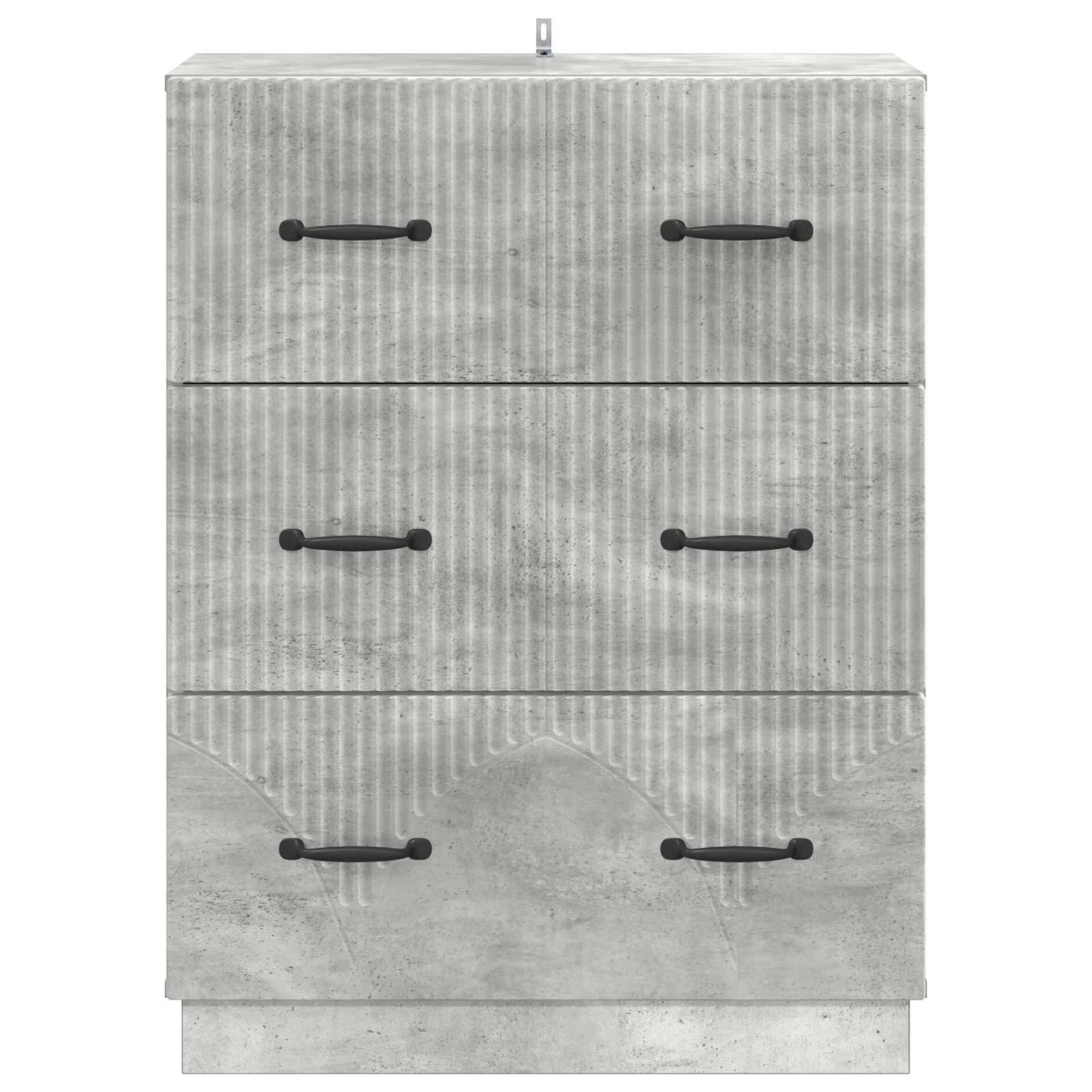 Skuffeskap Betonggrå 66 x 34,5 x 87 cm Konstruert tre