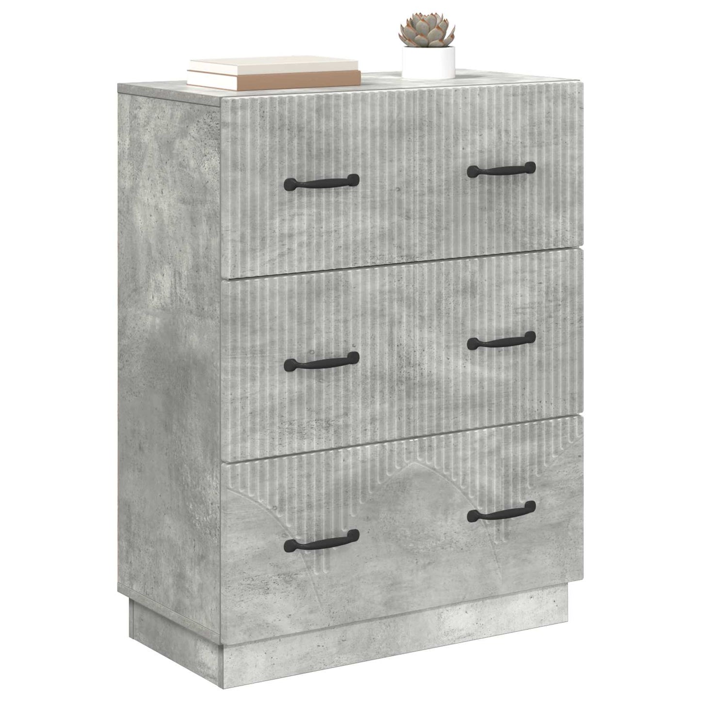 Skuffeskap Betonggrå 66 x 34,5 x 87 cm Konstruert tre