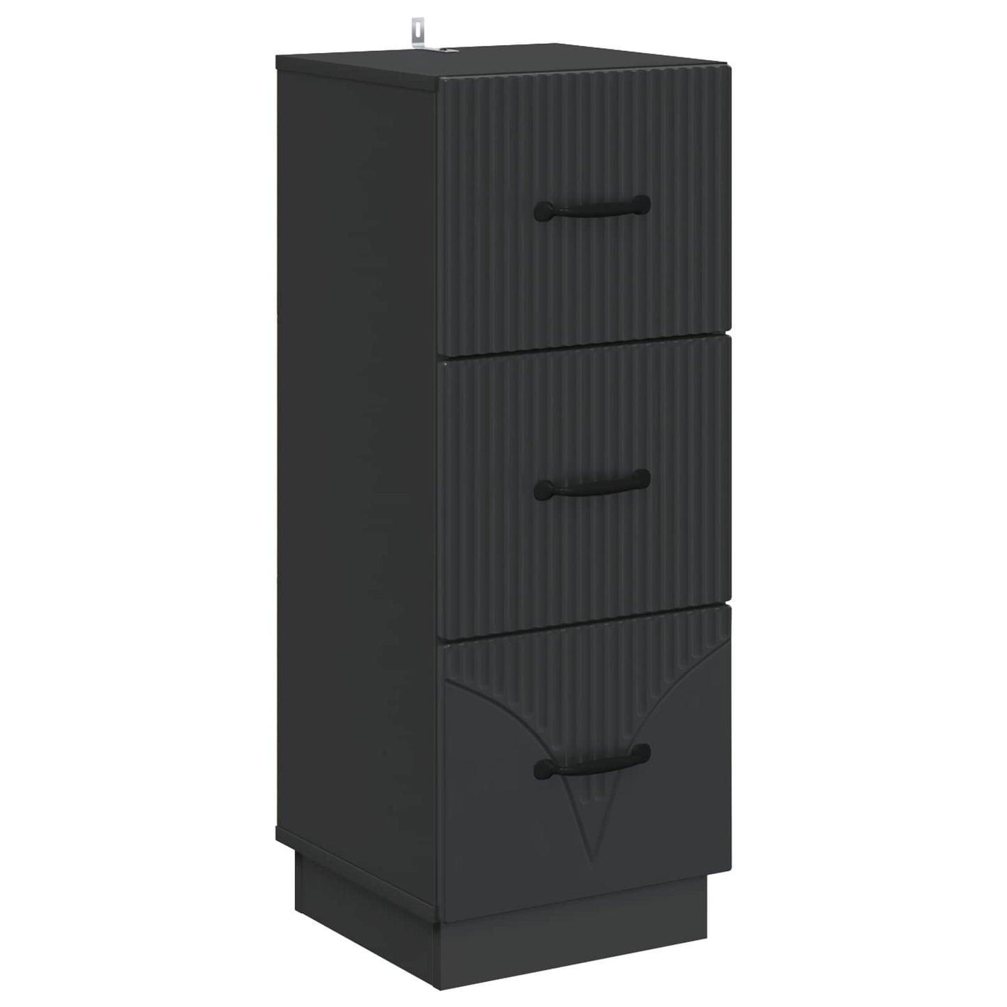 Skuffeskap Svart 33 x 34,5 x 87 cm Konstruert tre