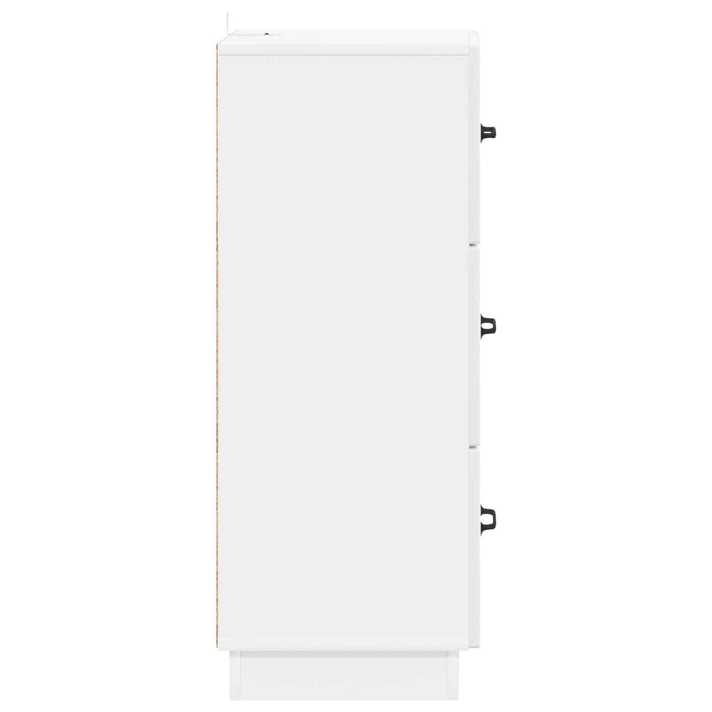 Skuffeskap Høgglans hvit 33 x 34,5 x 87 cm Konstruert tre
