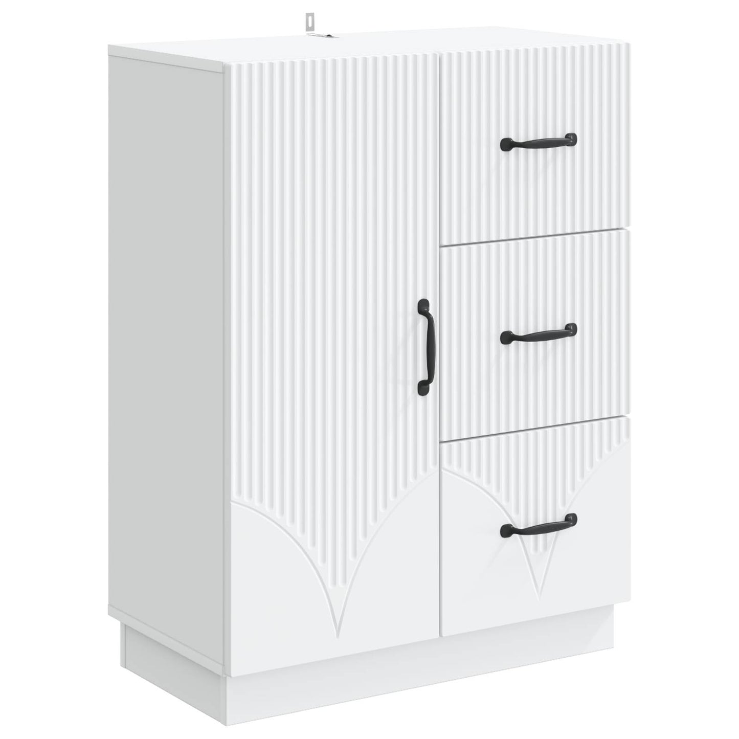 Serviesskap med skuff Hvit 66 x 34,5 x 87 cm Konstruert tre