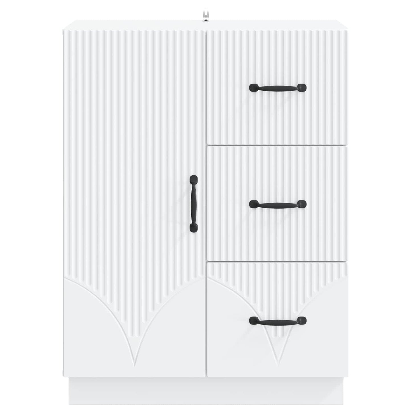 Serviesskap med skuff Hvit 66 x 34,5 x 87 cm Konstruert tre