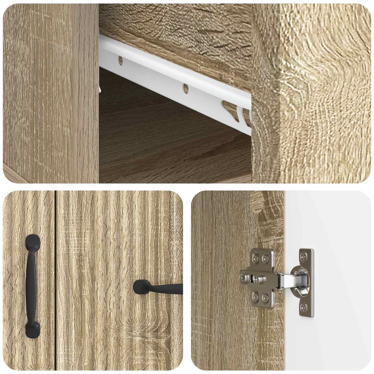 Serviesskap Sonoma eik 66 x 34,5 x 87 cm Konstruert tre