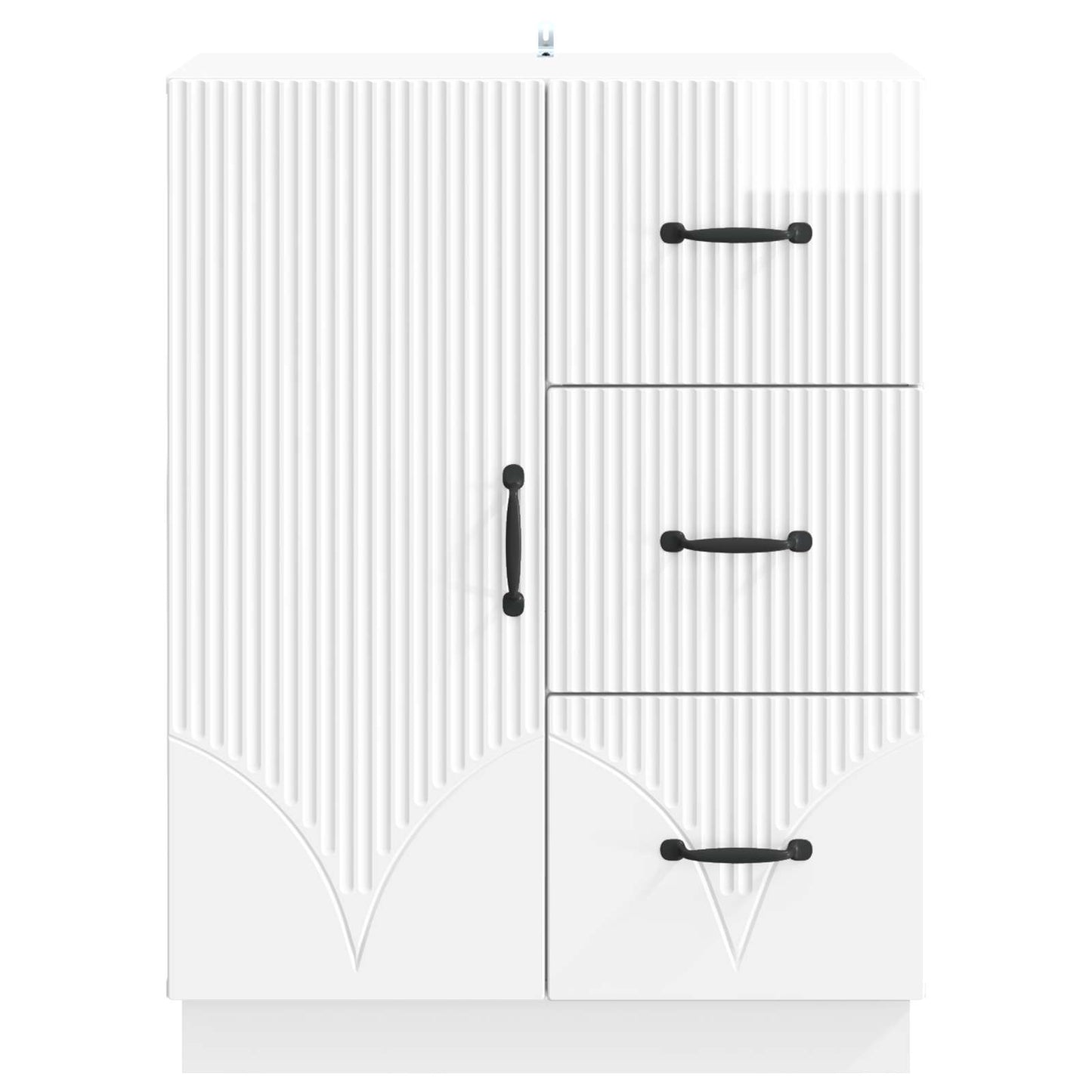 Serviesskap Høgglans hvit 66 x 34,5 x 87 cm Konstruert tre