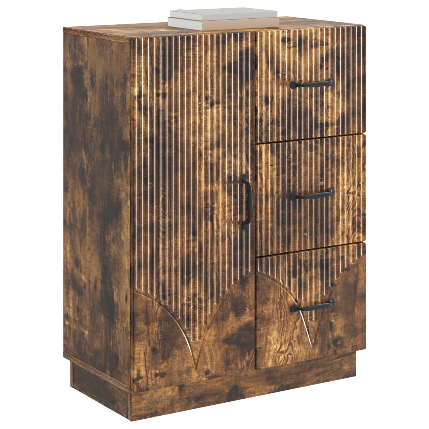 Serviesskap med skuff Røkt Eik 66 x 34,5 x 87 cm Konstruert tre