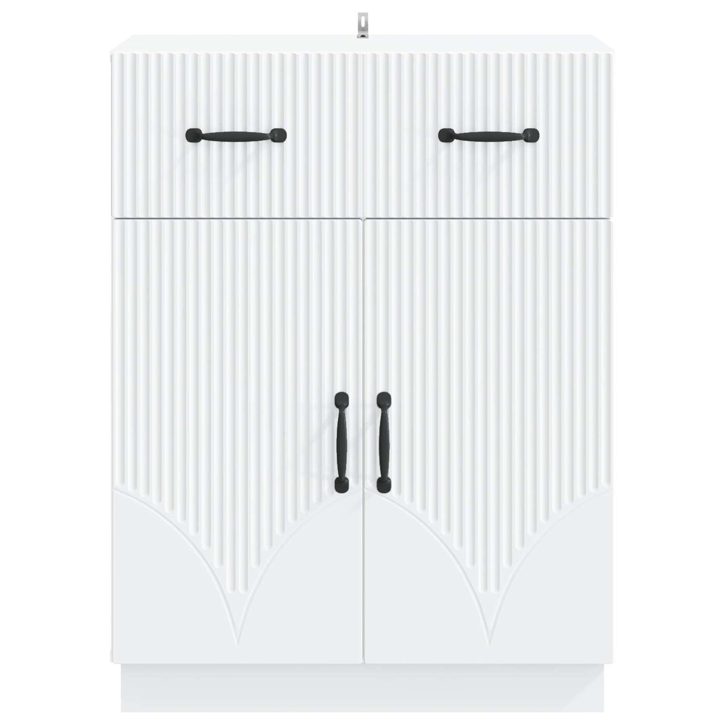 Serviesskap med skuff Hvit 66 x 34,5 x 87 cm Konstruert tre