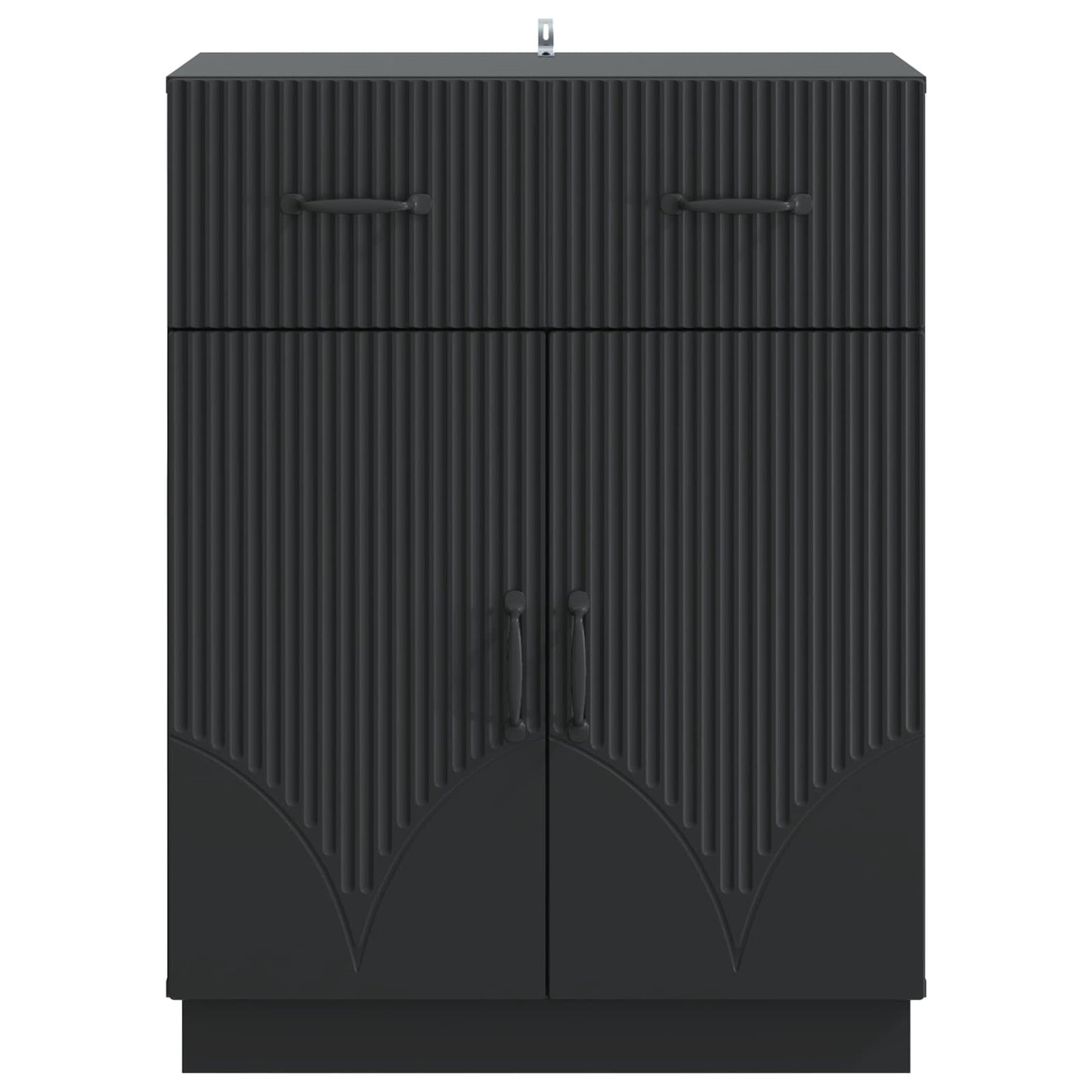 Serviesskap med skuff Svart 66 x 34,5 x 87 cm Konstruert tre