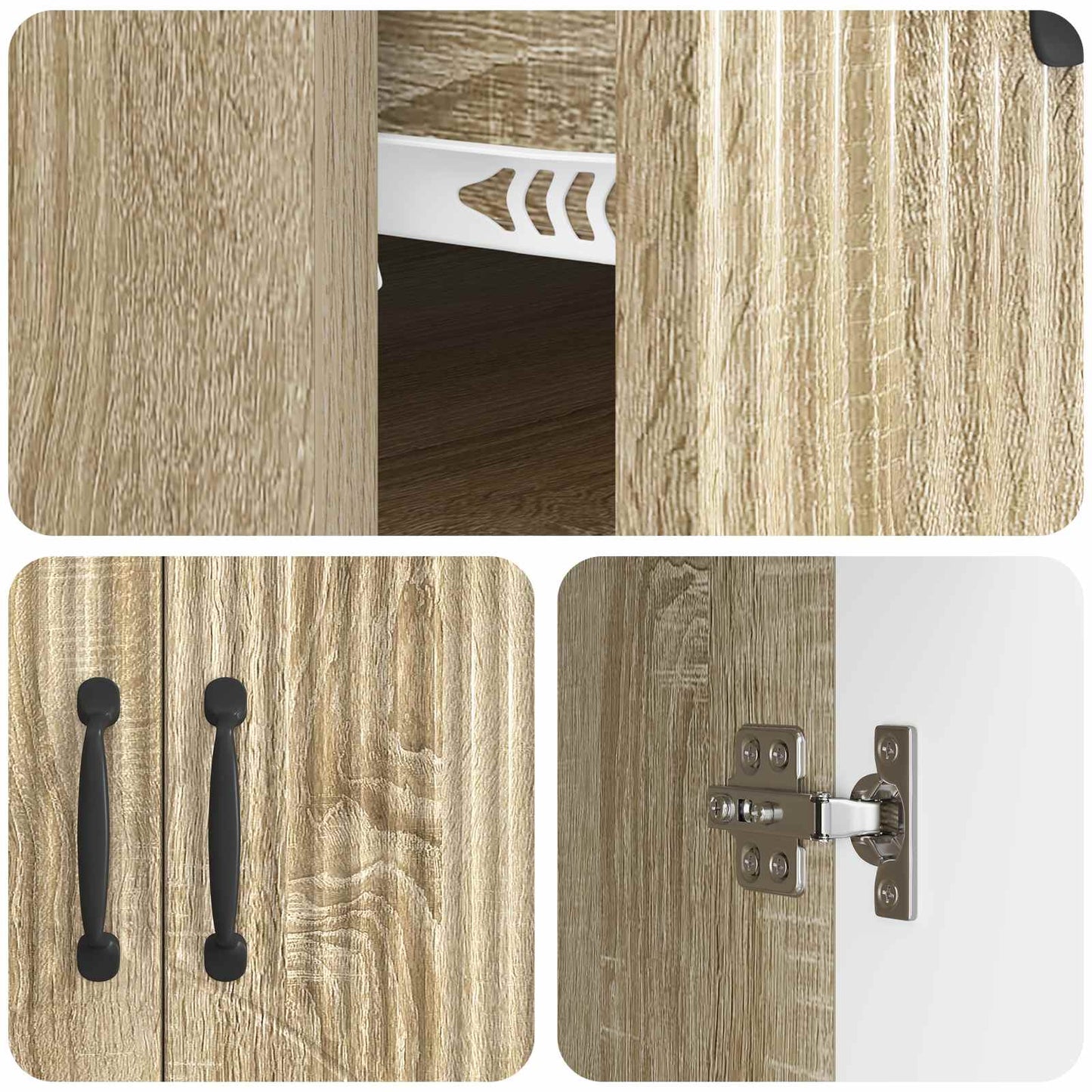 Serviesskap Sonoma eik 66 x 34,5 x 87 cm Konstruert tre