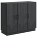 Serviesskap Svart 89 x 34,5 x 77 cm Konstruert tre