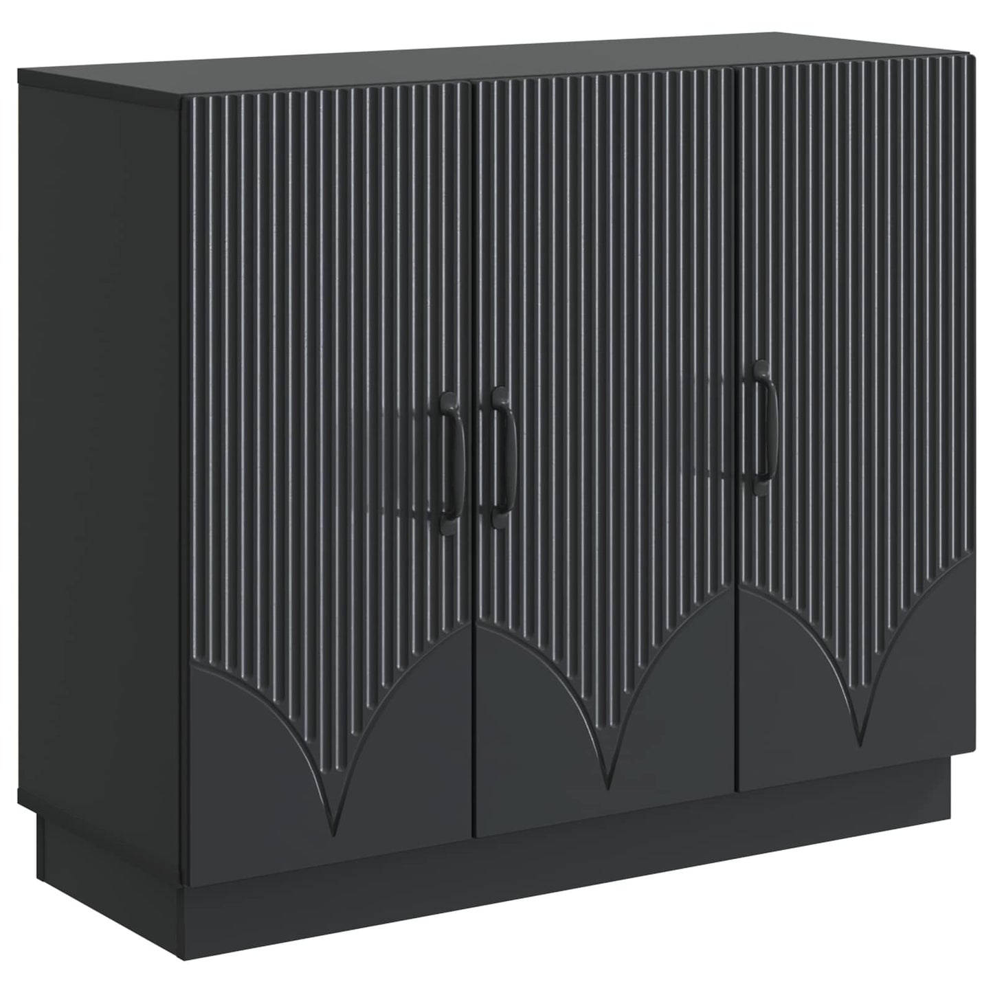 Serviesskap Svart 89 x 34,5 x 77 cm Konstruert tre