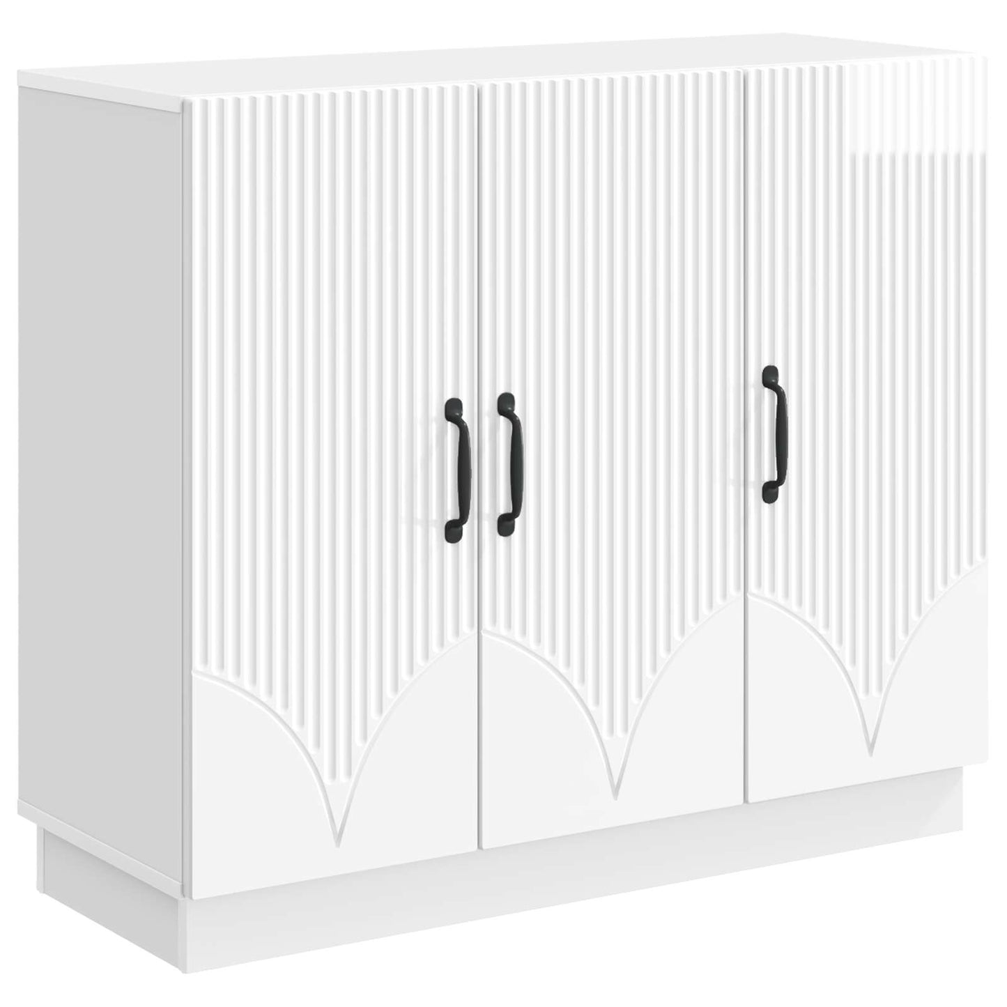Serviesskap Høgglans hvit 89 x 34,5 x 77 cm Konstruert tre
