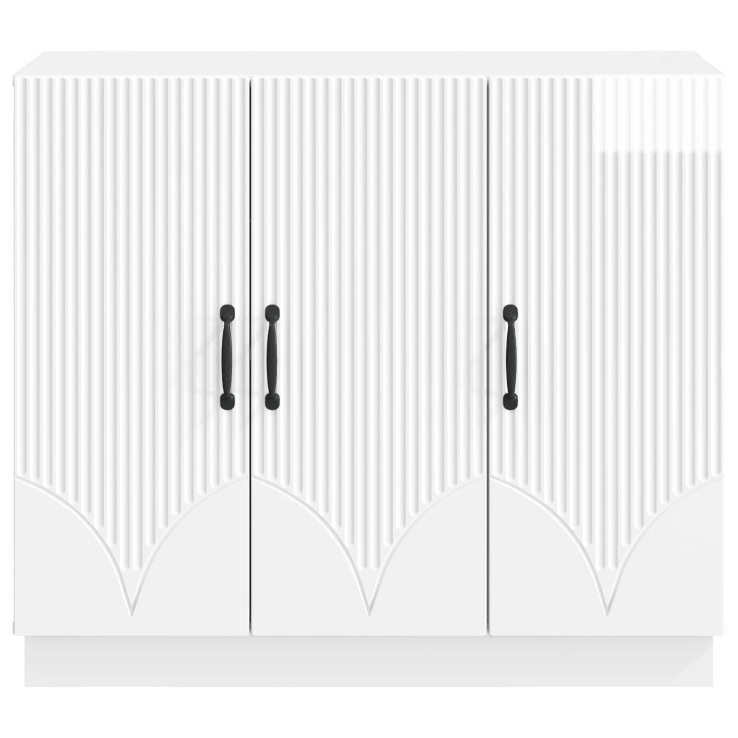Serviesskap Høgglans hvit 89 x 34,5 x 77 cm Konstruert tre