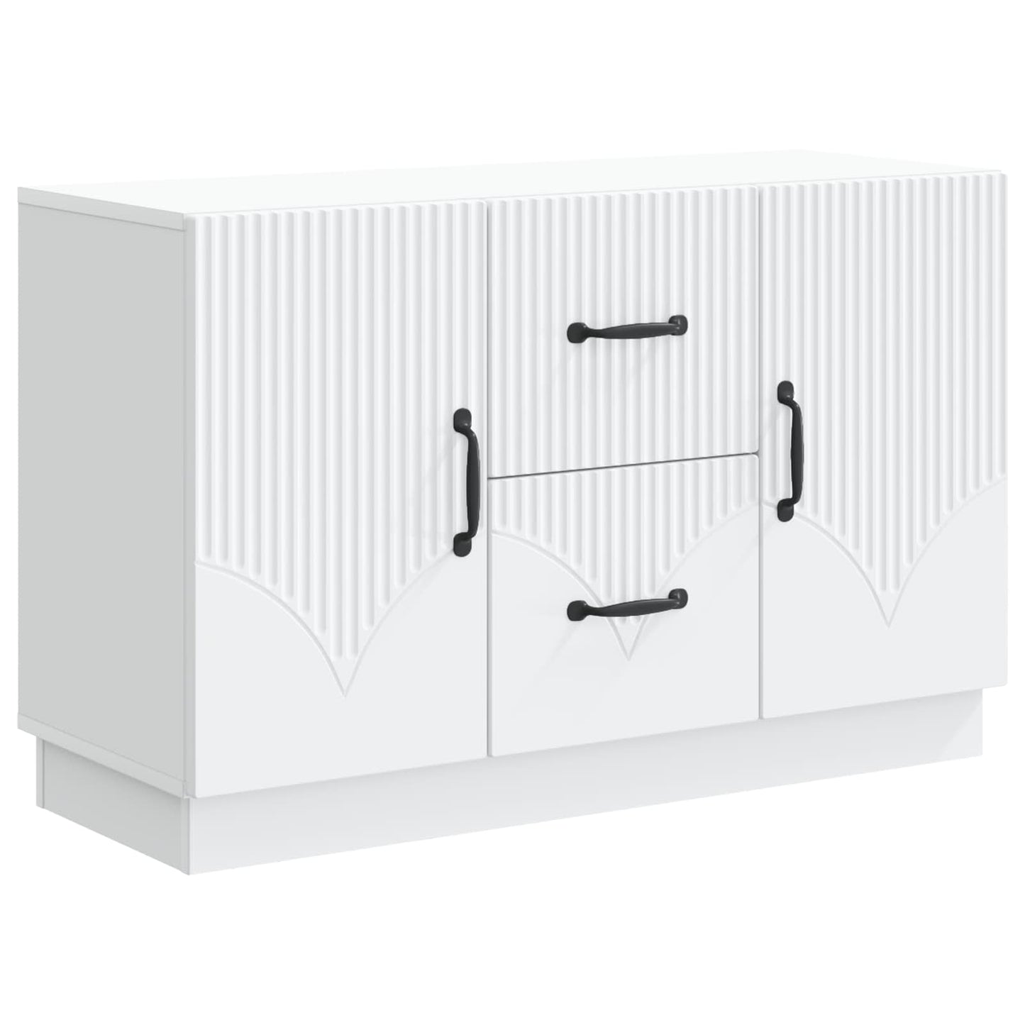 Serviesskap med skuff Hvit 89 x 34,5 x 57 cm Konstruert tre