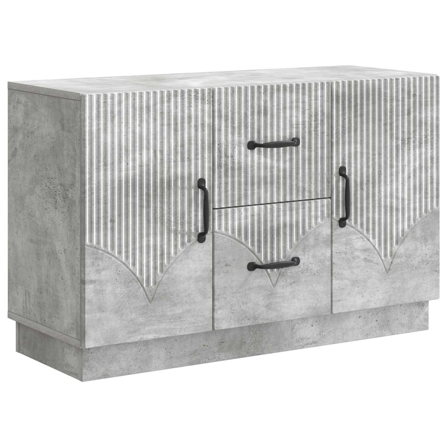Serviesskap Betonggrå 89 x 34,5 x 57 cm Konstruert tre
