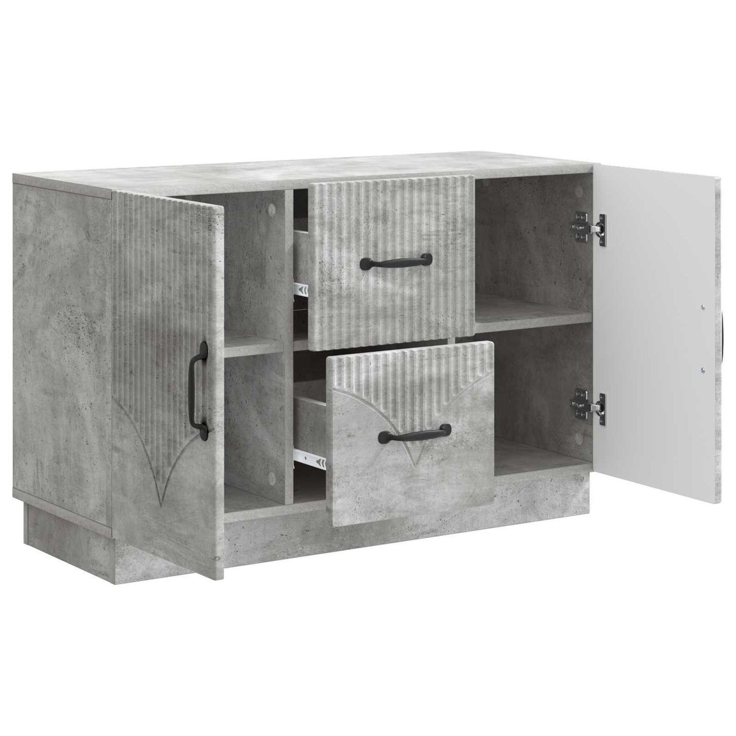 Serviesskap Betonggrå 89 x 34,5 x 57 cm Konstruert tre