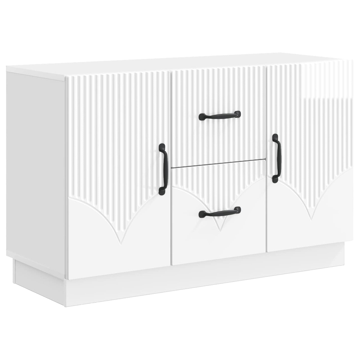 Serviesskap Høgglans hvit 89 x 34,5 x 57 cm Konstruert tre