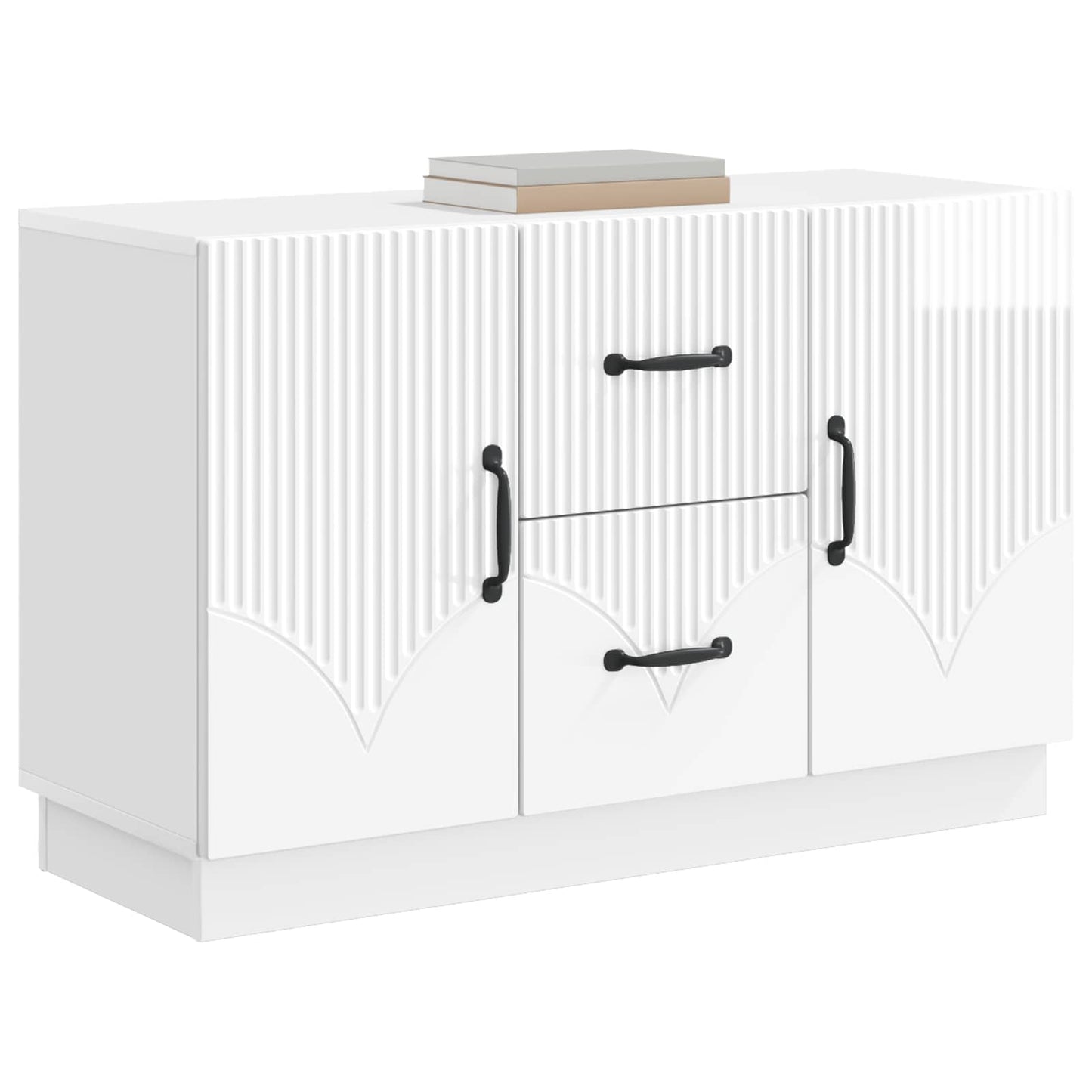 Serviesskap Høgglans hvit 89 x 34,5 x 57 cm Konstruert tre