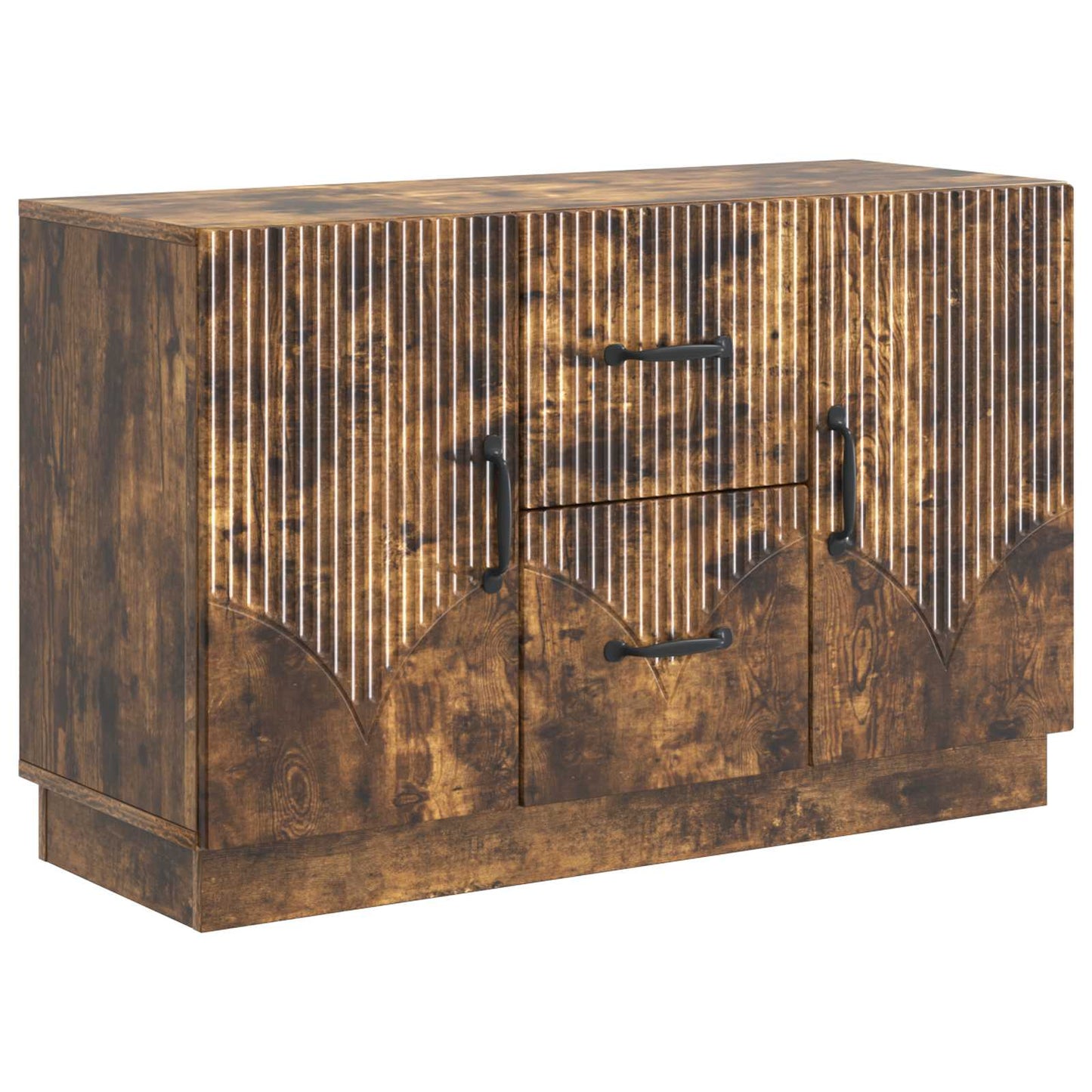 Serviesskap med skuff Røkt Eik 89 x 34,5 x 57 cm Konstruert tre