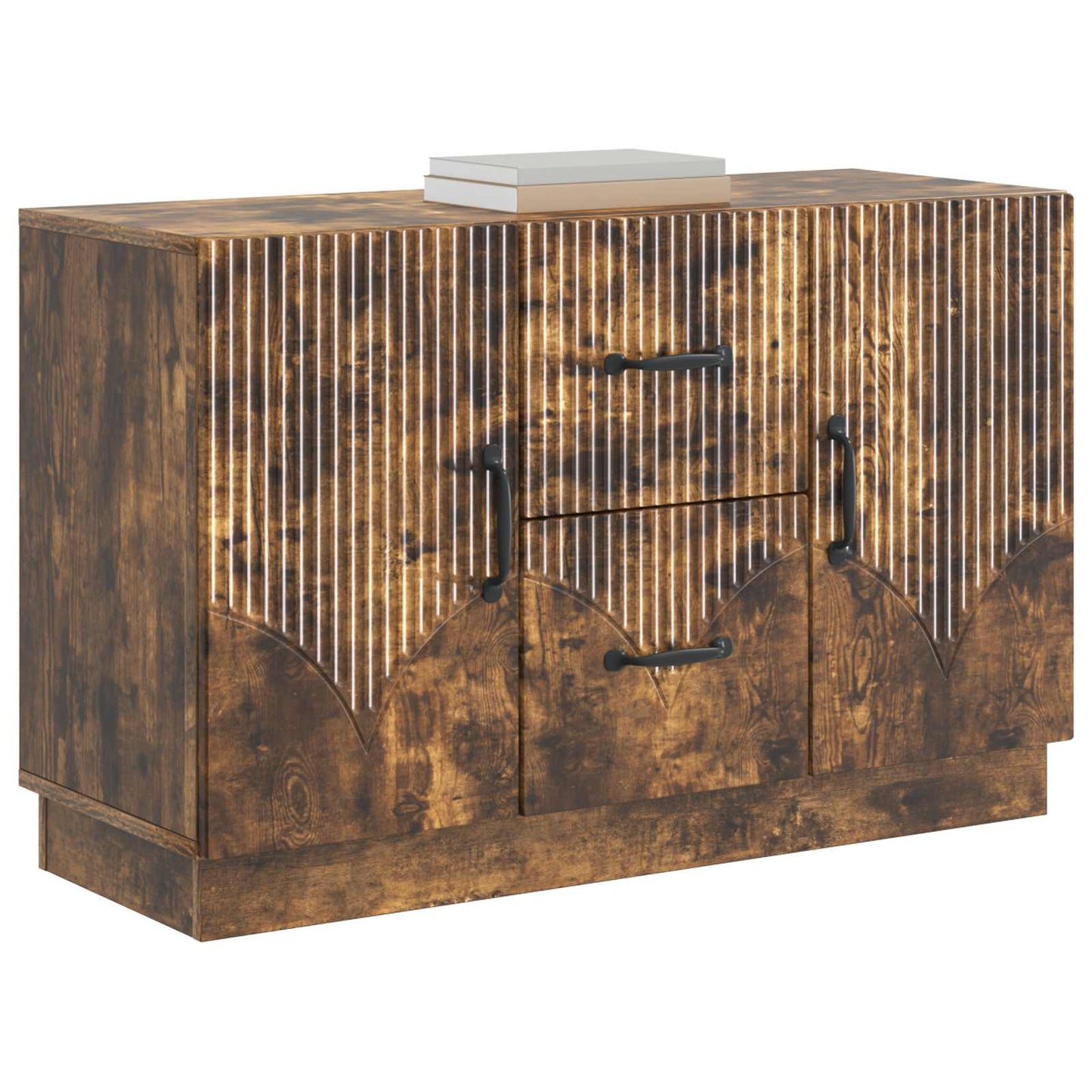 Serviesskap med skuff Røkt Eik 89 x 34,5 x 57 cm Konstruert tre