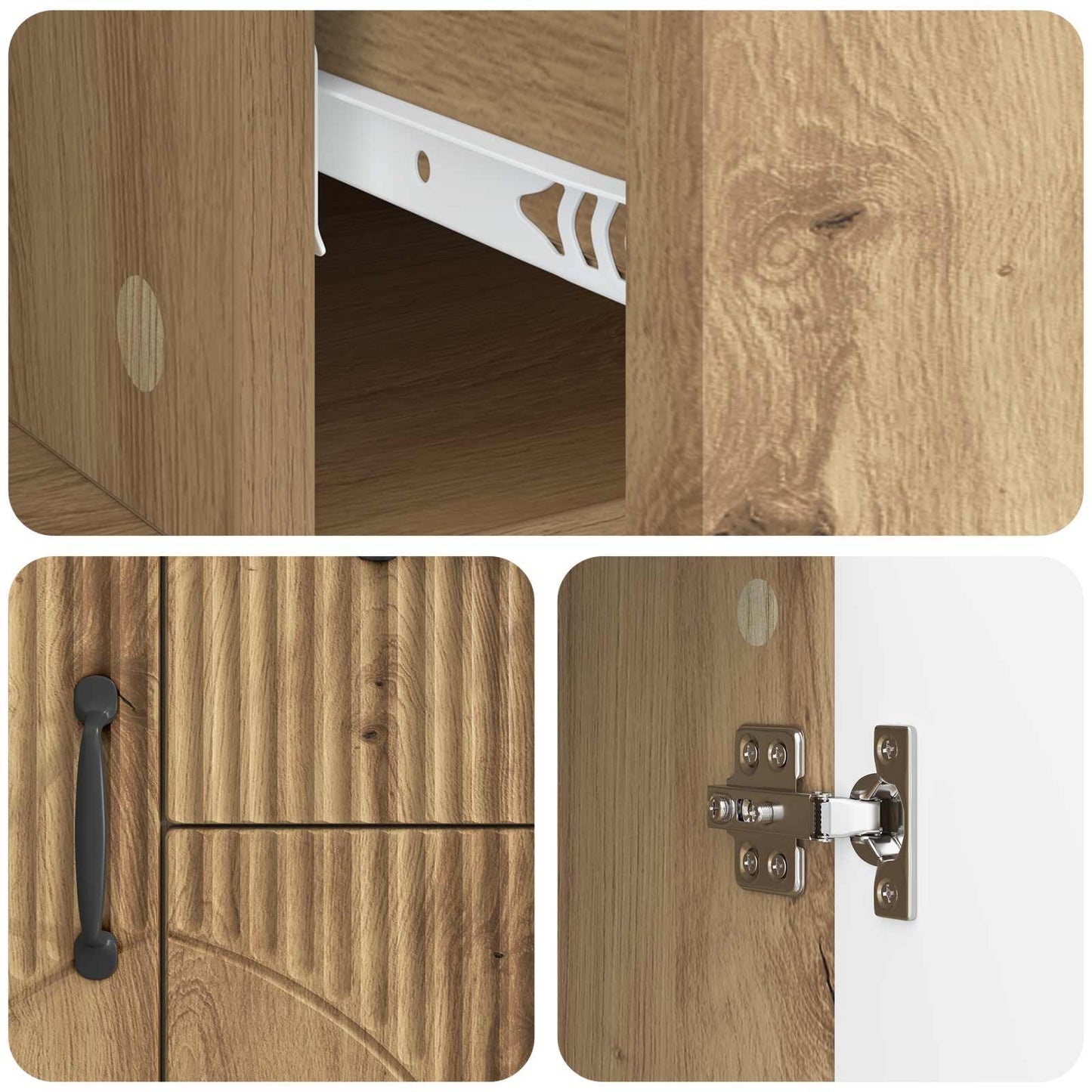 Serviesskap Artisan eik 89 x 34,5 x 57 cm Konstruert tre