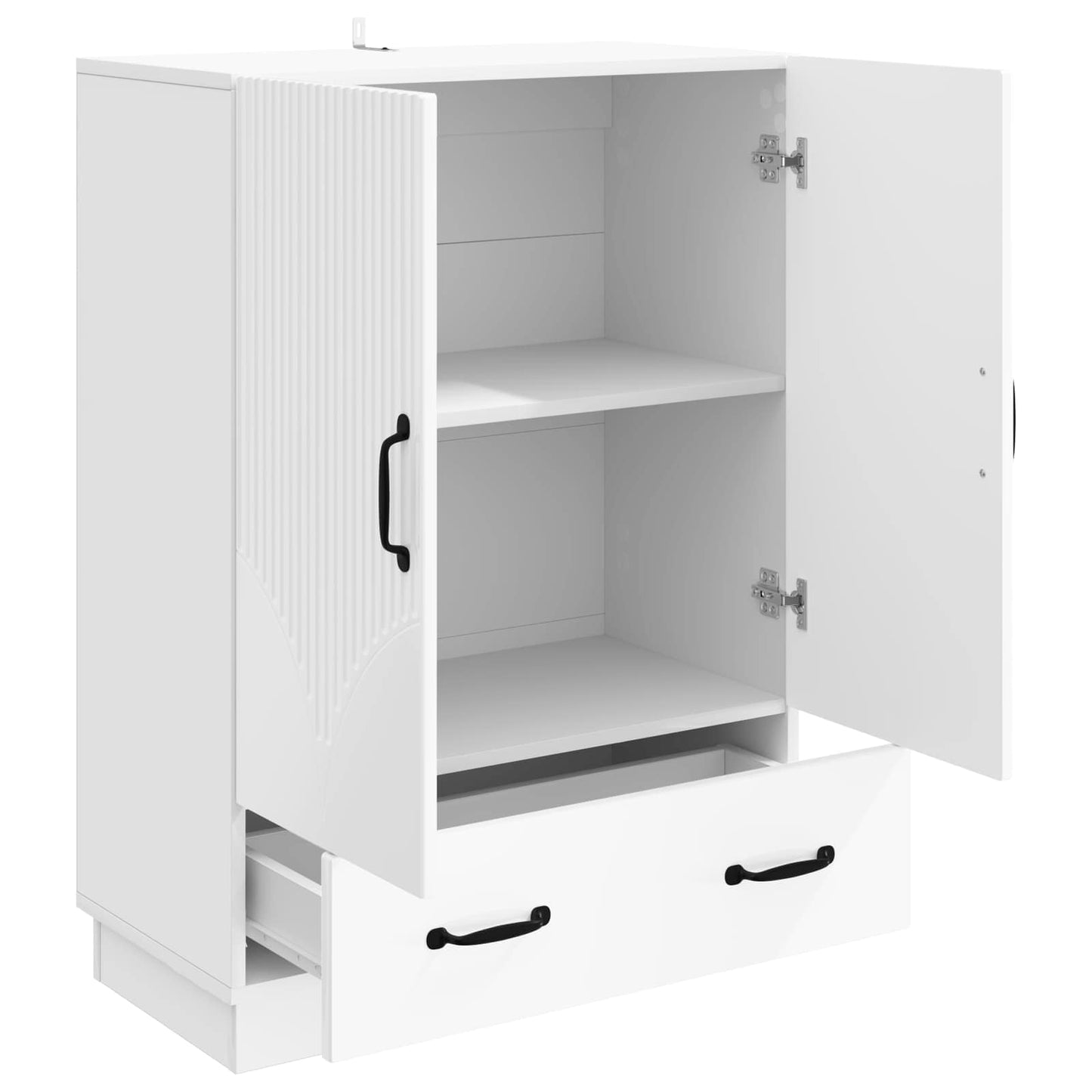 Serviesskap Høgglans hvit 66 x 34,5 x 92 cm Konstruert tre