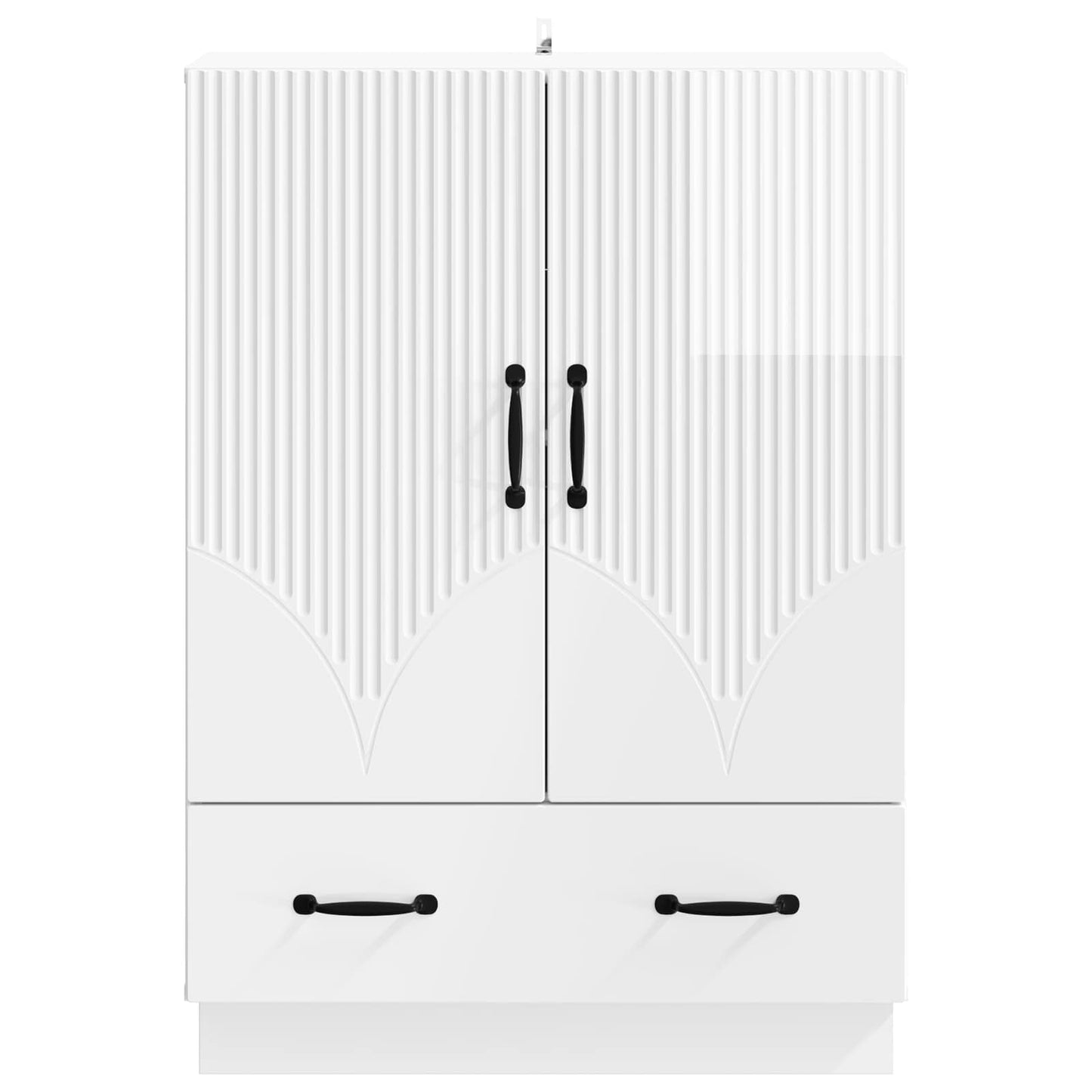 Serviesskap Høgglans hvit 66 x 34,5 x 92 cm Konstruert tre