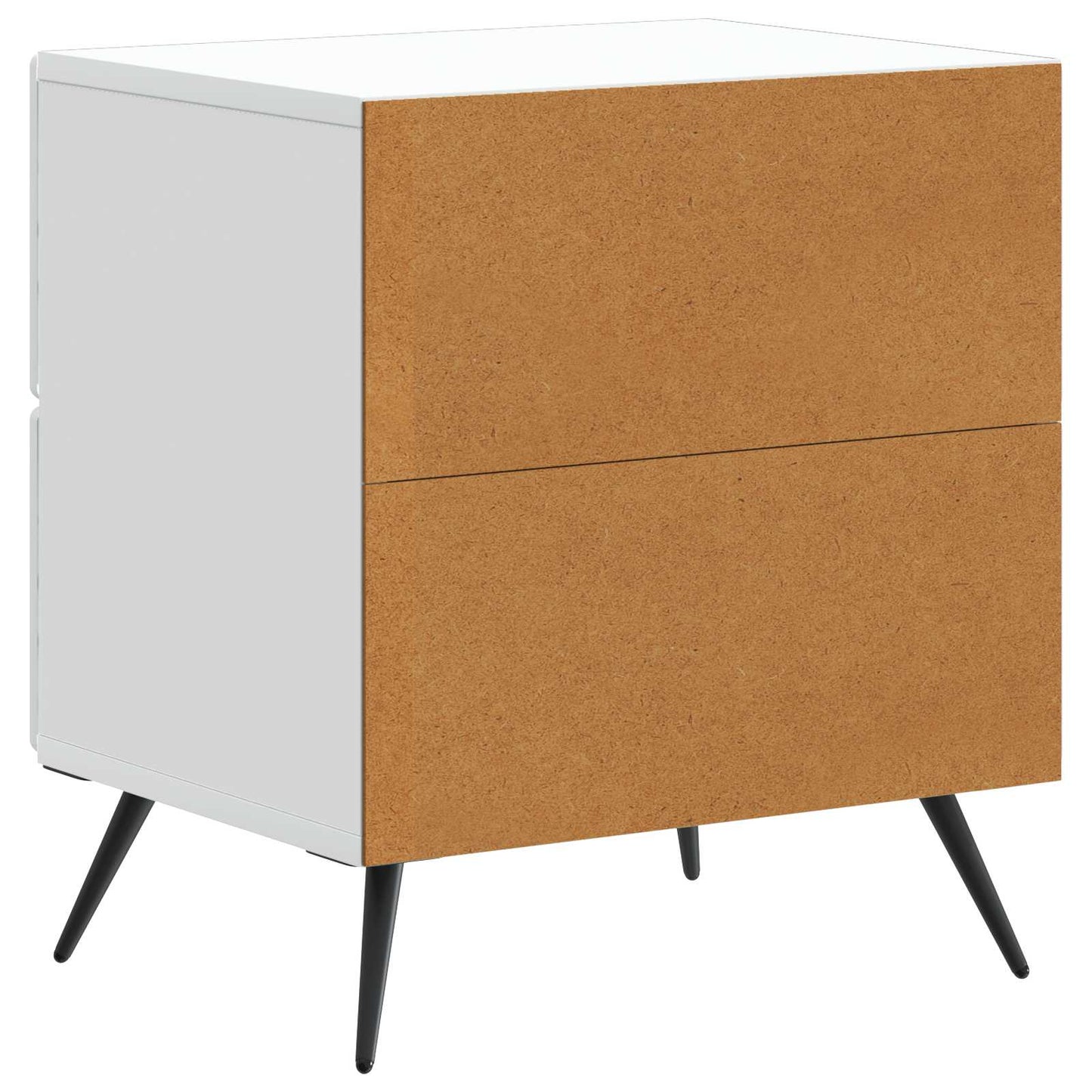 Nattbordskap med skuff Hvit 43 x 34,5 x 47,5 cm Konstruert tre