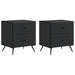 Nattbordskap 2 pcs Svart 43 x 34,5 x 47,5 cm Konstruert tre