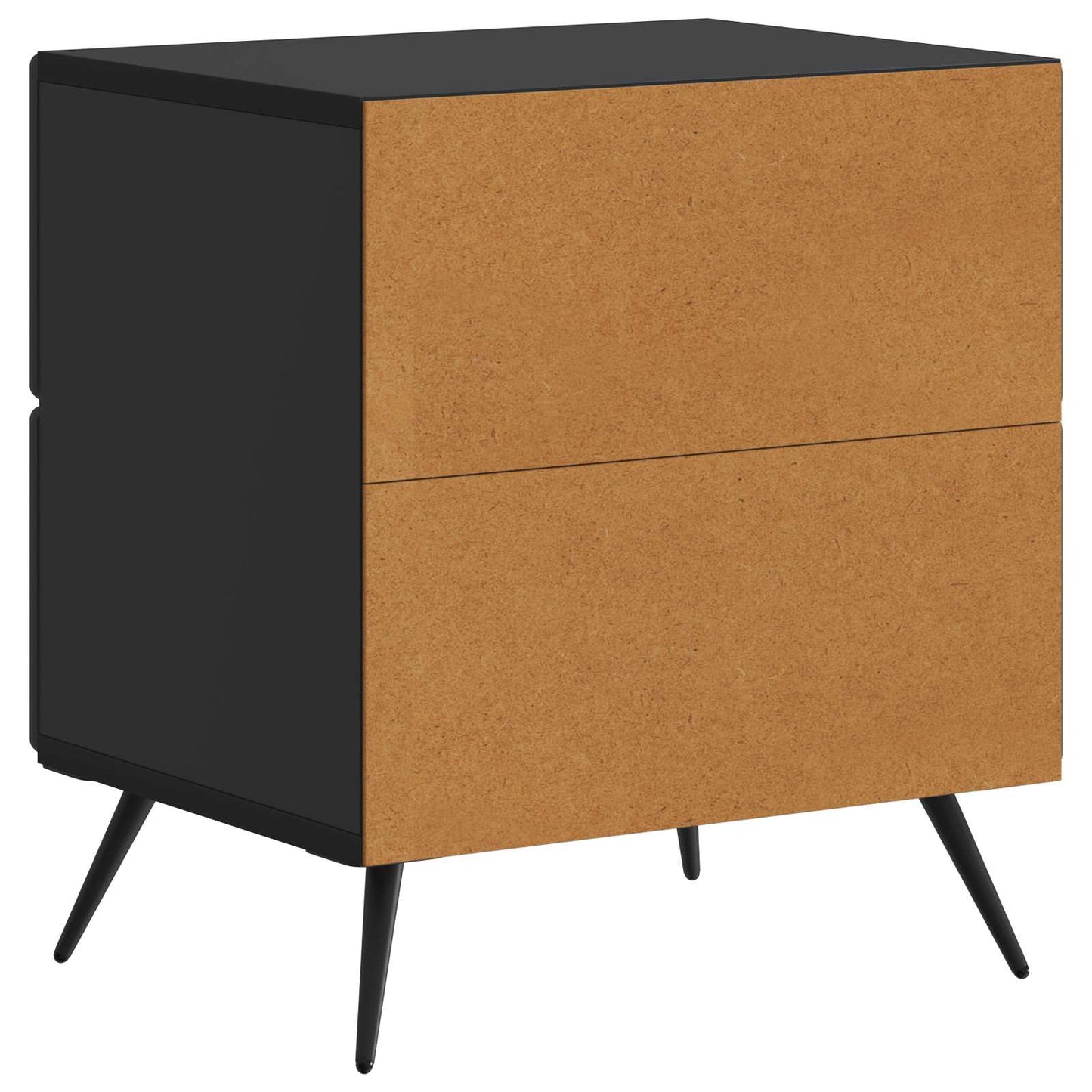 Nattbordskap 2 pcs Svart 43 x 34,5 x 47,5 cm Konstruert tre