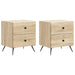 Nattbordskap med skuff 2 pcs Sonoma eik 43 x 34,5 x 47,5 cm