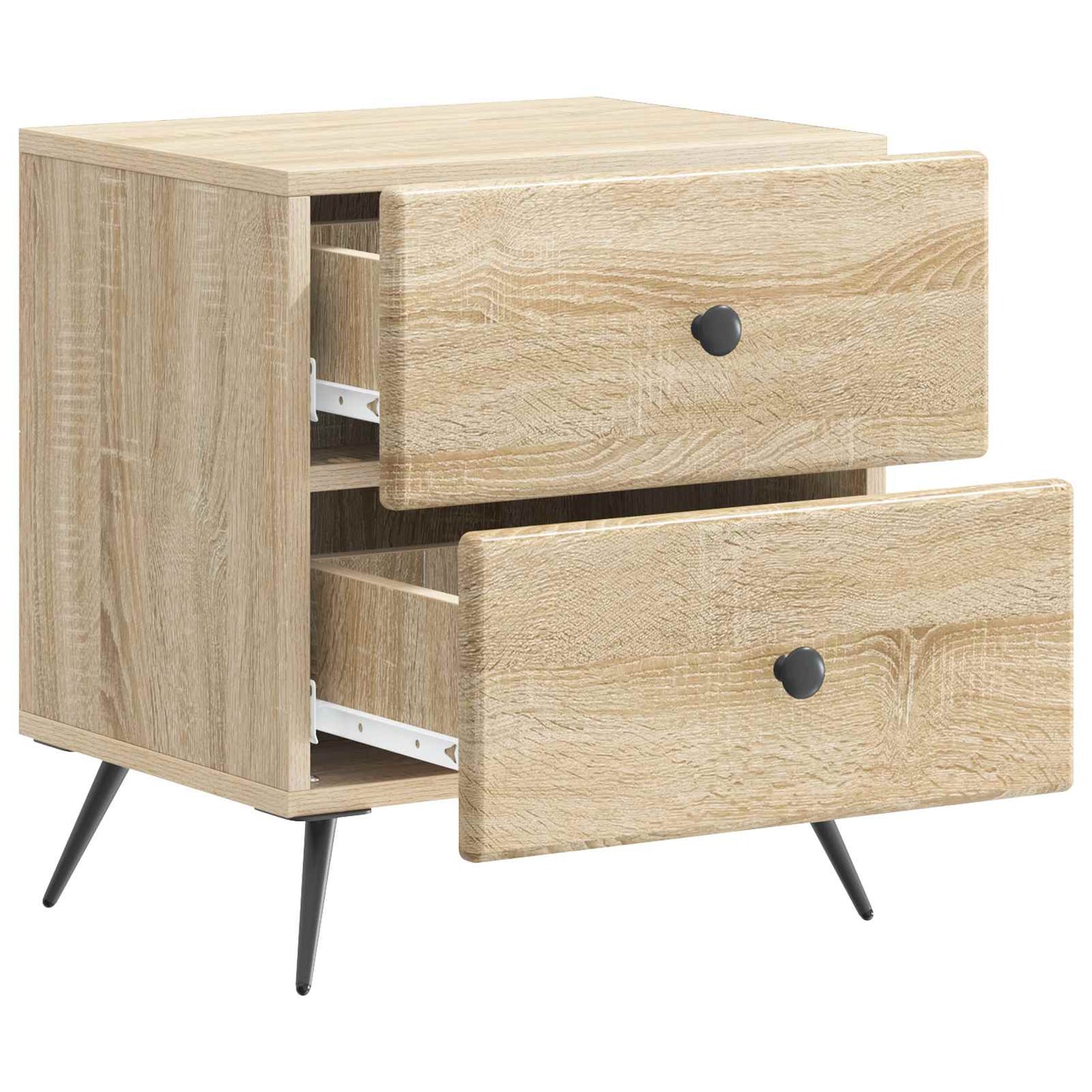 Nattbordskap med skuff 2 pcs Sonoma eik 43 x 34,5 x 47,5 cm