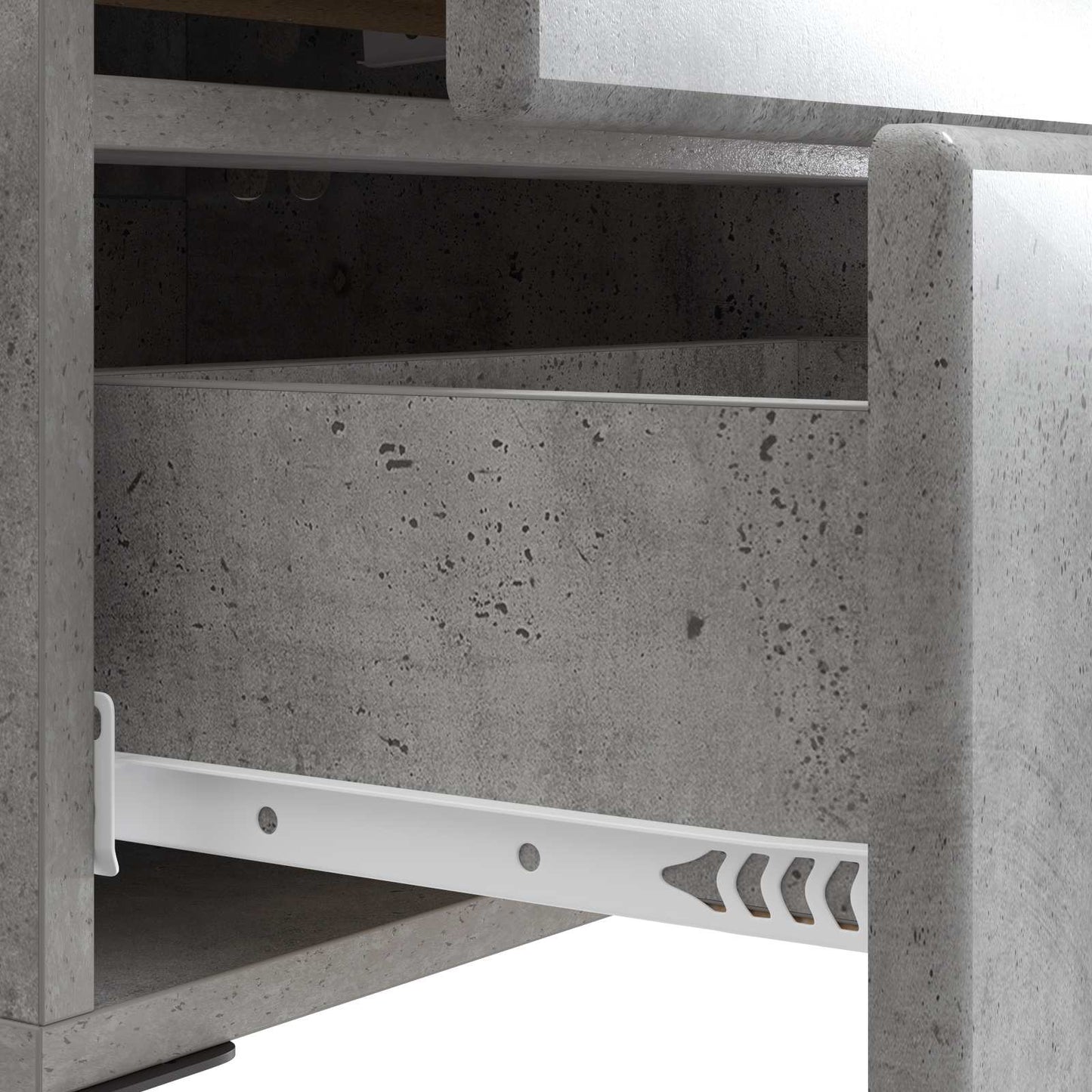 Nattbordskap Betonggrå 43 x 34,5 x 47,5 cm Konstruert tre