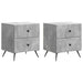 Nattbordskap 2 pcs Betonggrå 43 x 34,5 x 47,5 cm Konstruert tre
