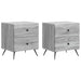 Nattbordskap med skuff 2 pcs Grå sonoma 43 x 34,5 x 47,5 cm