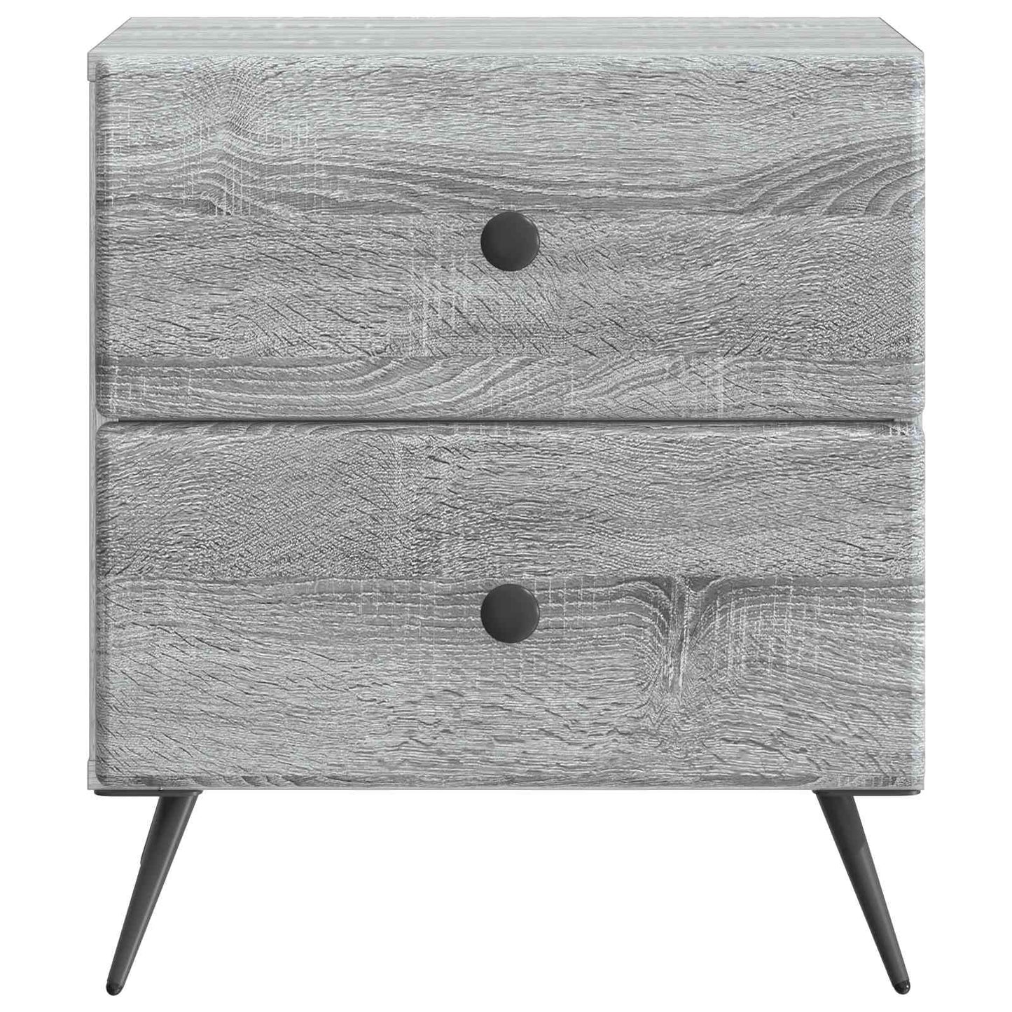Nattbordskap med skuff 2 pcs Grå sonoma 43 x 34,5 x 47,5 cm